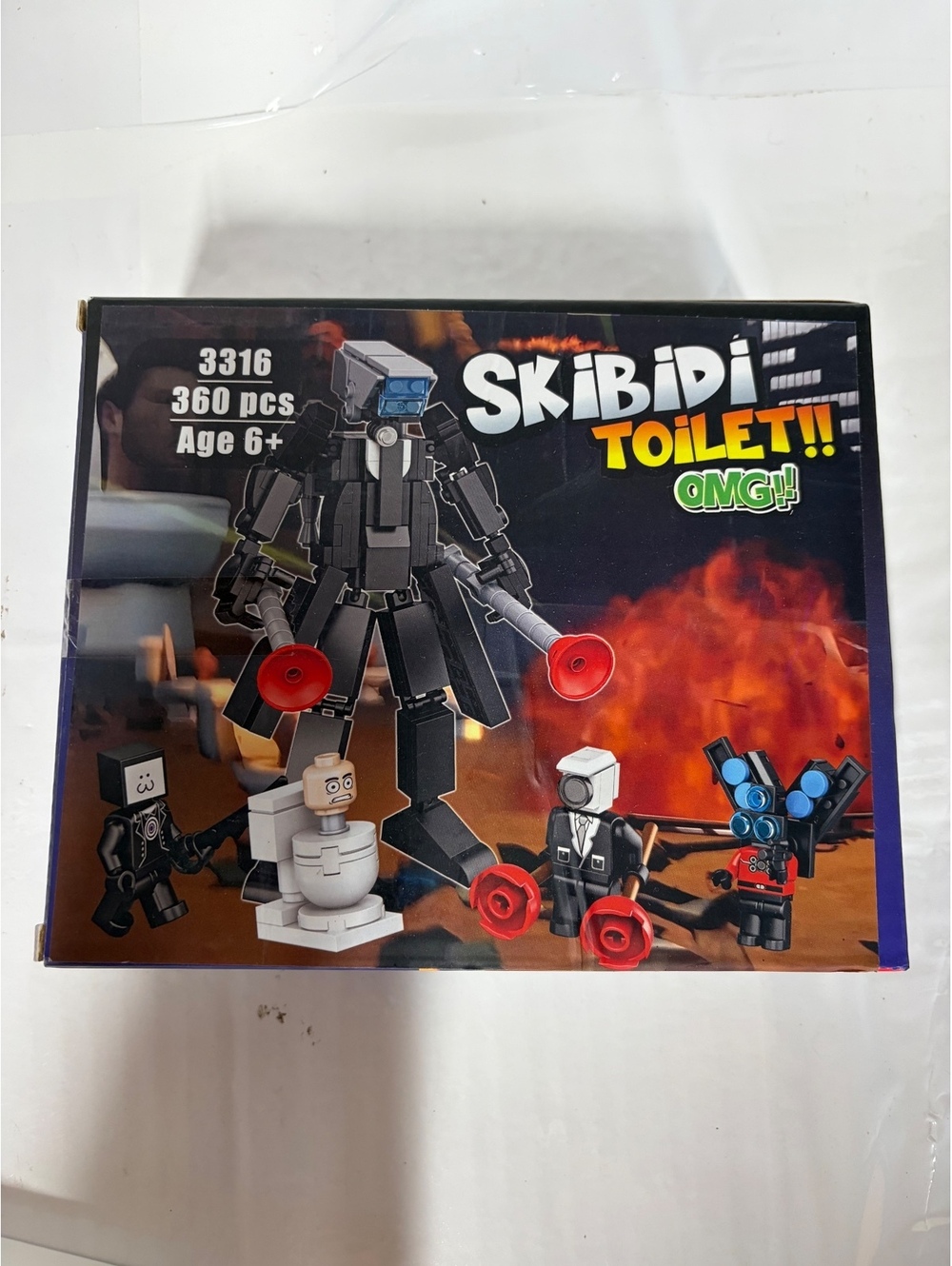 Skibidi Toilet Building Blocks Set with 360 Pieces and Figures